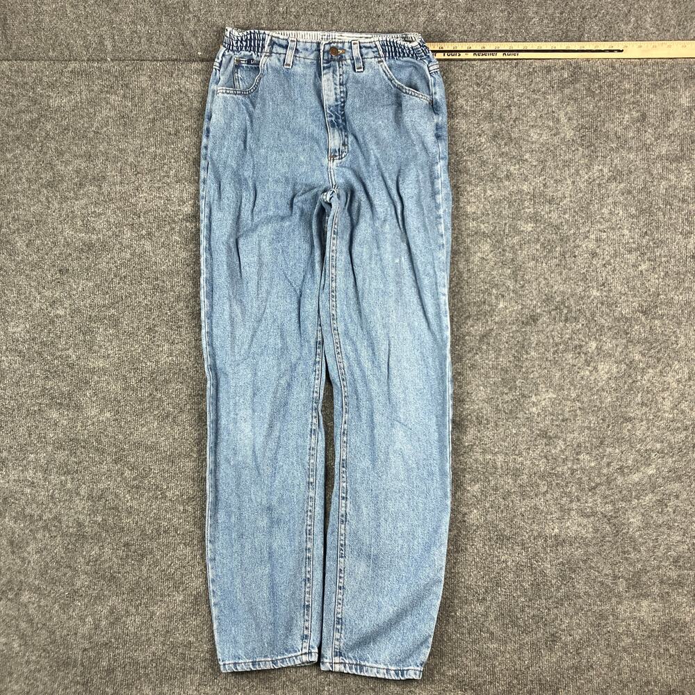 Lee Jeans Womens Size‎ 30 Blue Relaxed Fit Elastic Waist Tapered Leg Denim